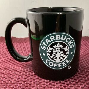 Starbucks Glossy Black Coffee Mug with Logo
